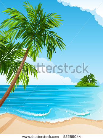 Tropical Palm Tree Landscape