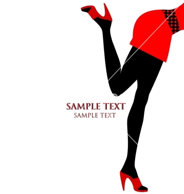 Vector Art Red Shoes Legs