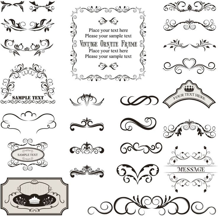 Vector Vintage Frames Templates