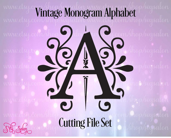 Vintage Monogram Letters Font