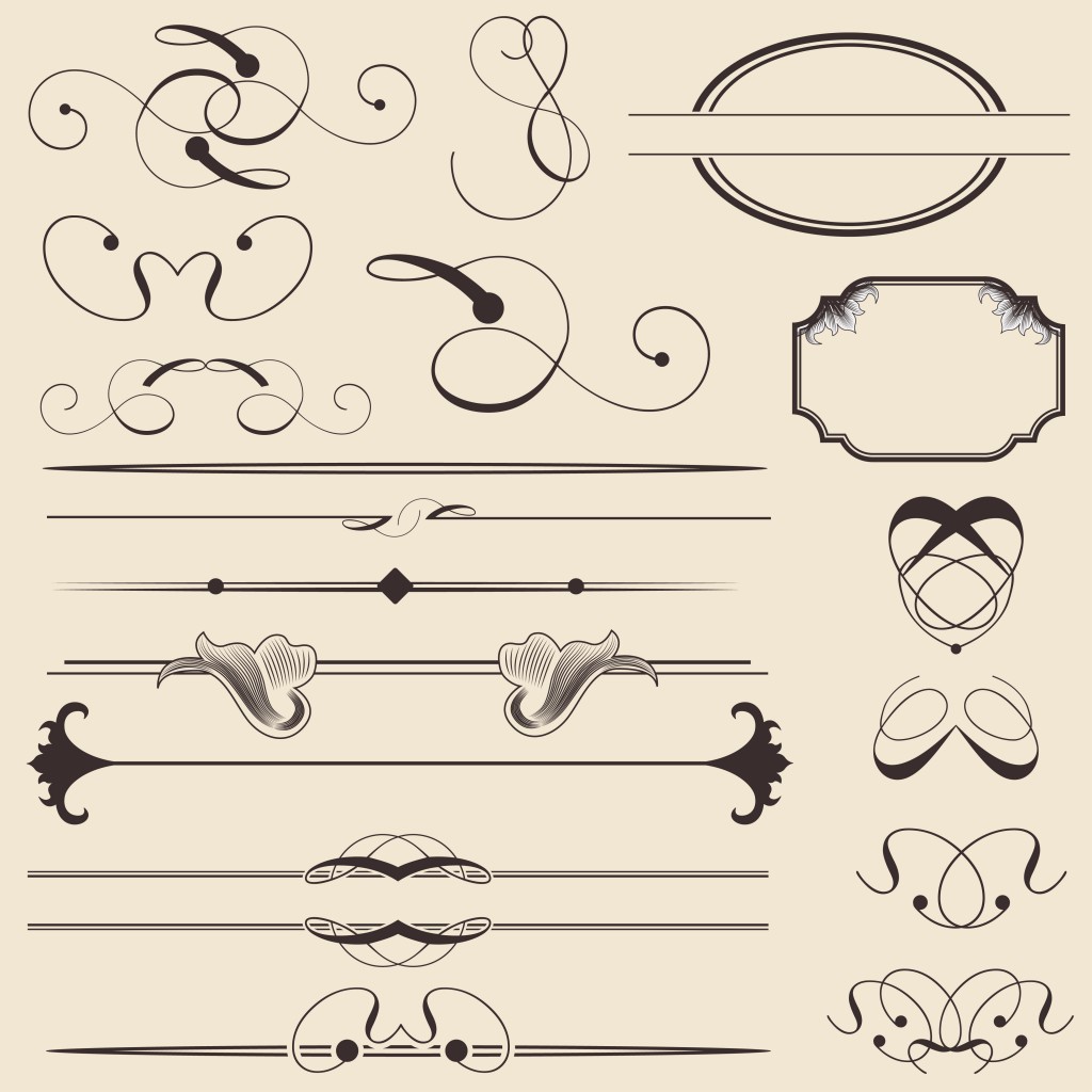 calligraphic design elements