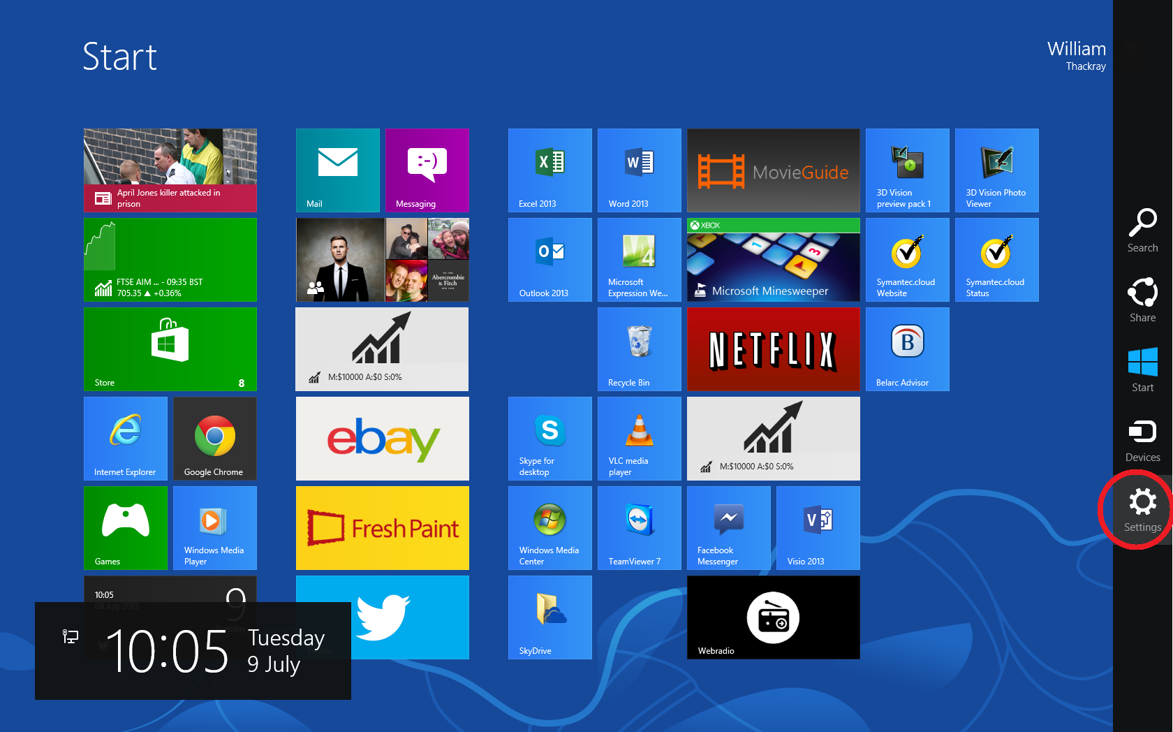 Windows 8 Metro Screen Icons