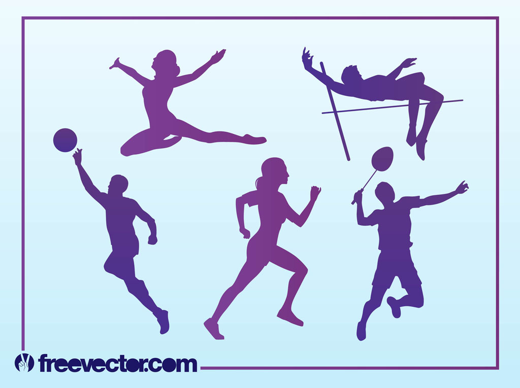 Women Sports Silhouettes Vector Free