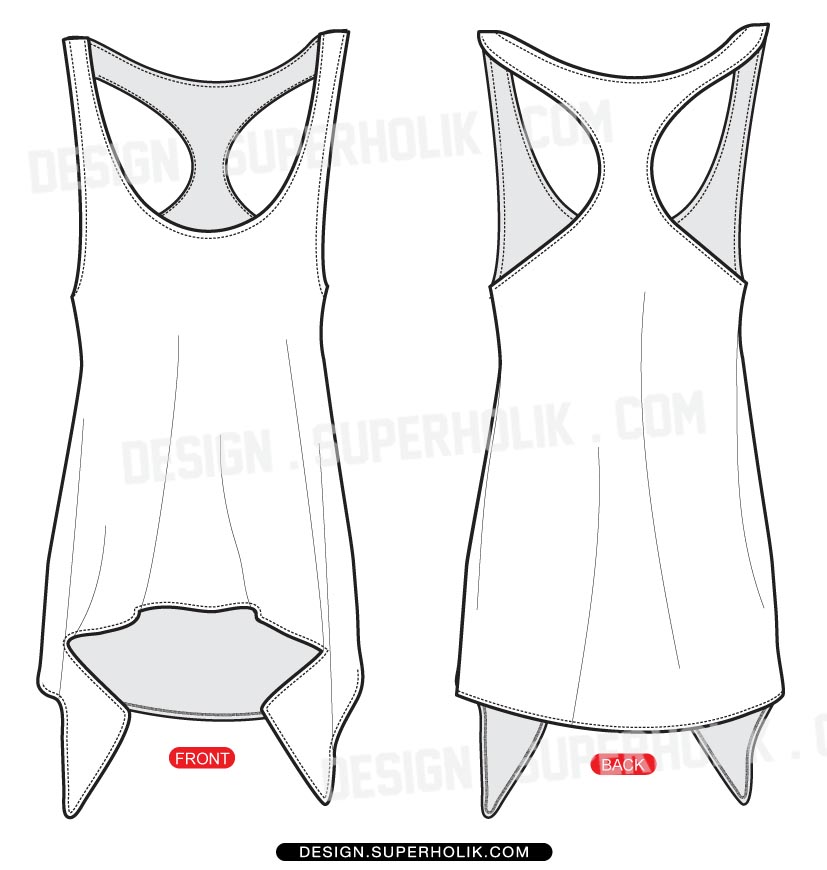 Women Tank Top Template Vector