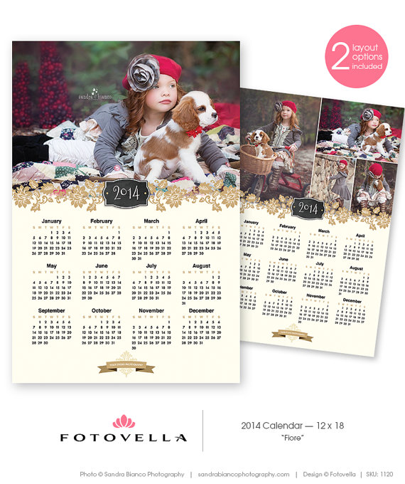 2014 Calendar Template Photoshop