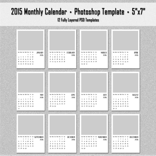 2014 Monthly Calendar Templates