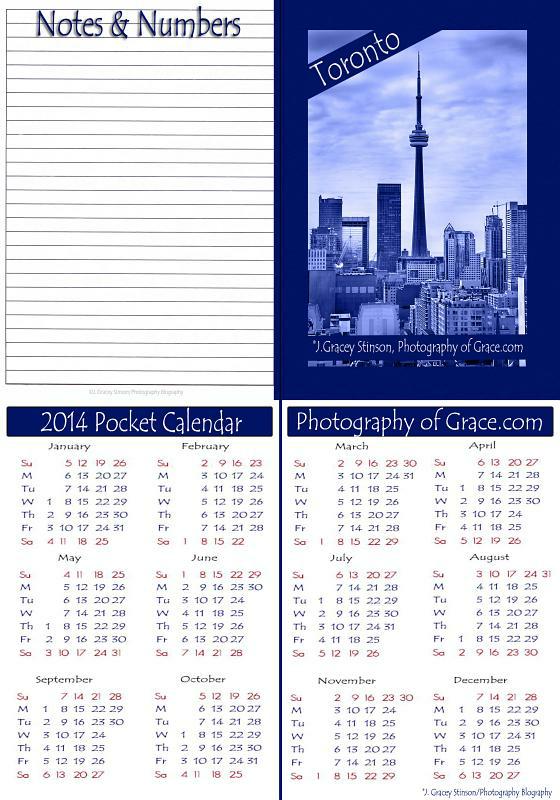 2014 Pocket Calendar Template
