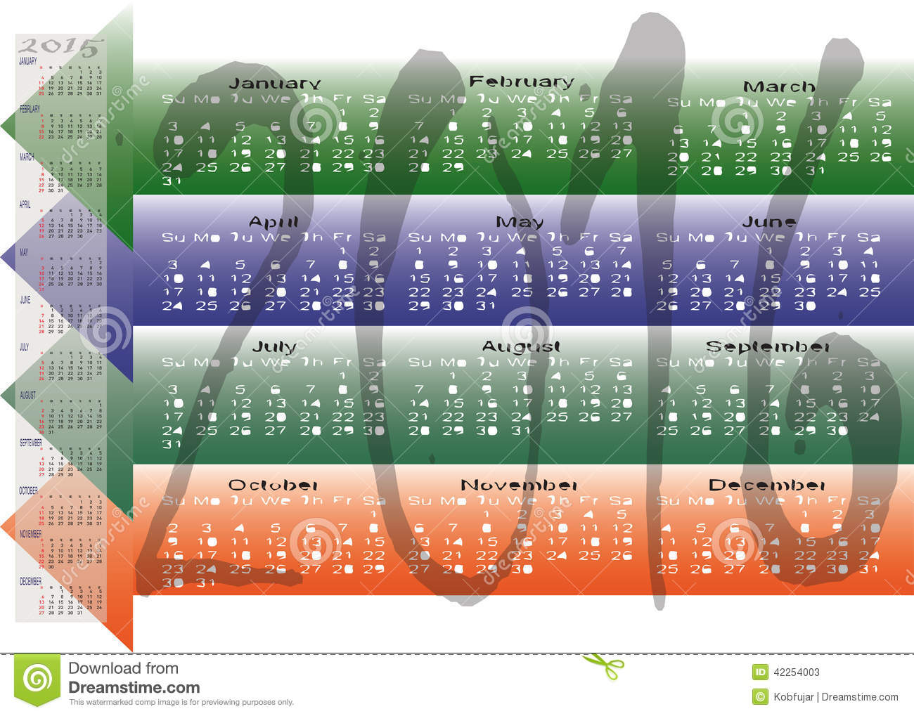 2016 Monthly Calendar Charts