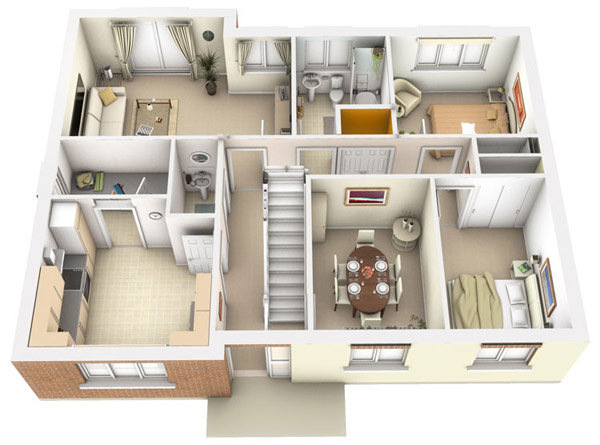 3D Interior Architectural Design House Plans