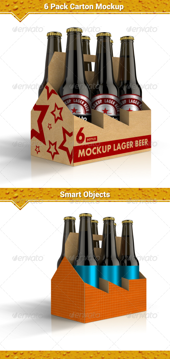 6 Pack Beer Box Mock Up