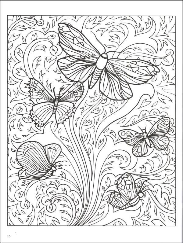 Abstract Butterfly Coloring Pages