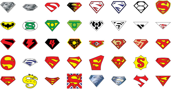 All Superman Logos