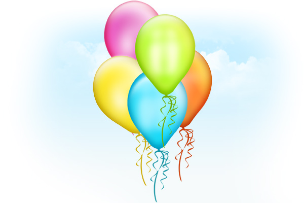 13 Balloons PSD Template Images