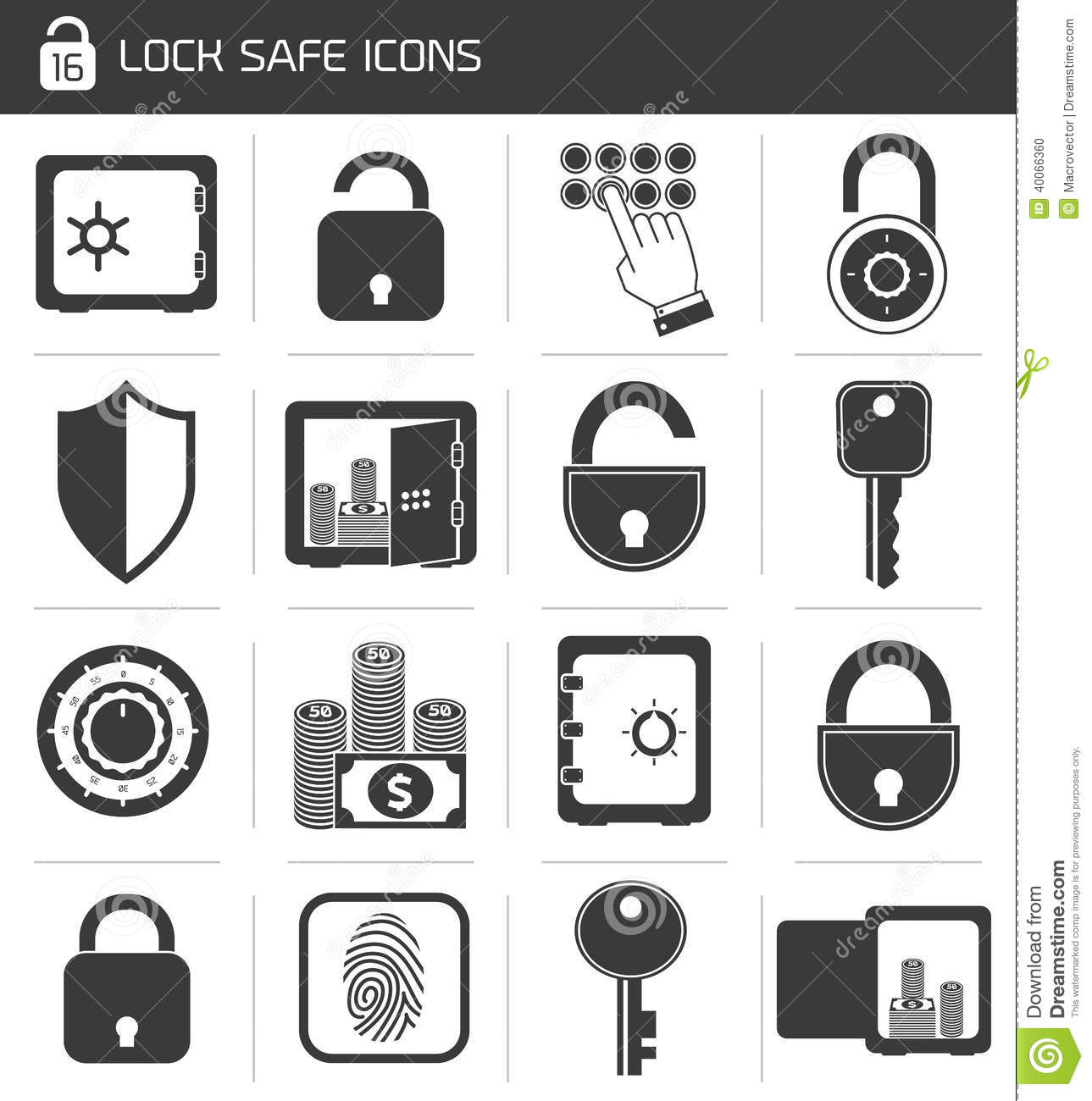 Bank Safe Icon Vector