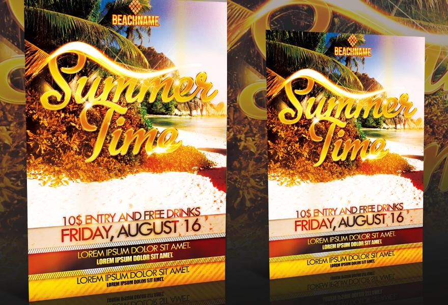 Beach Party Flyer Template