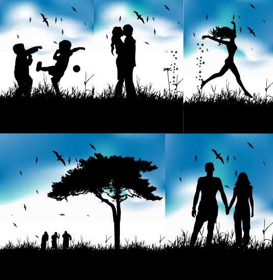 Beautiful Silhouette Vector Beautiful Silhouette Vector