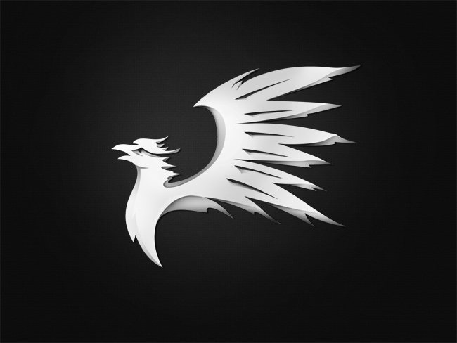 Black and White Eagle Logo Design