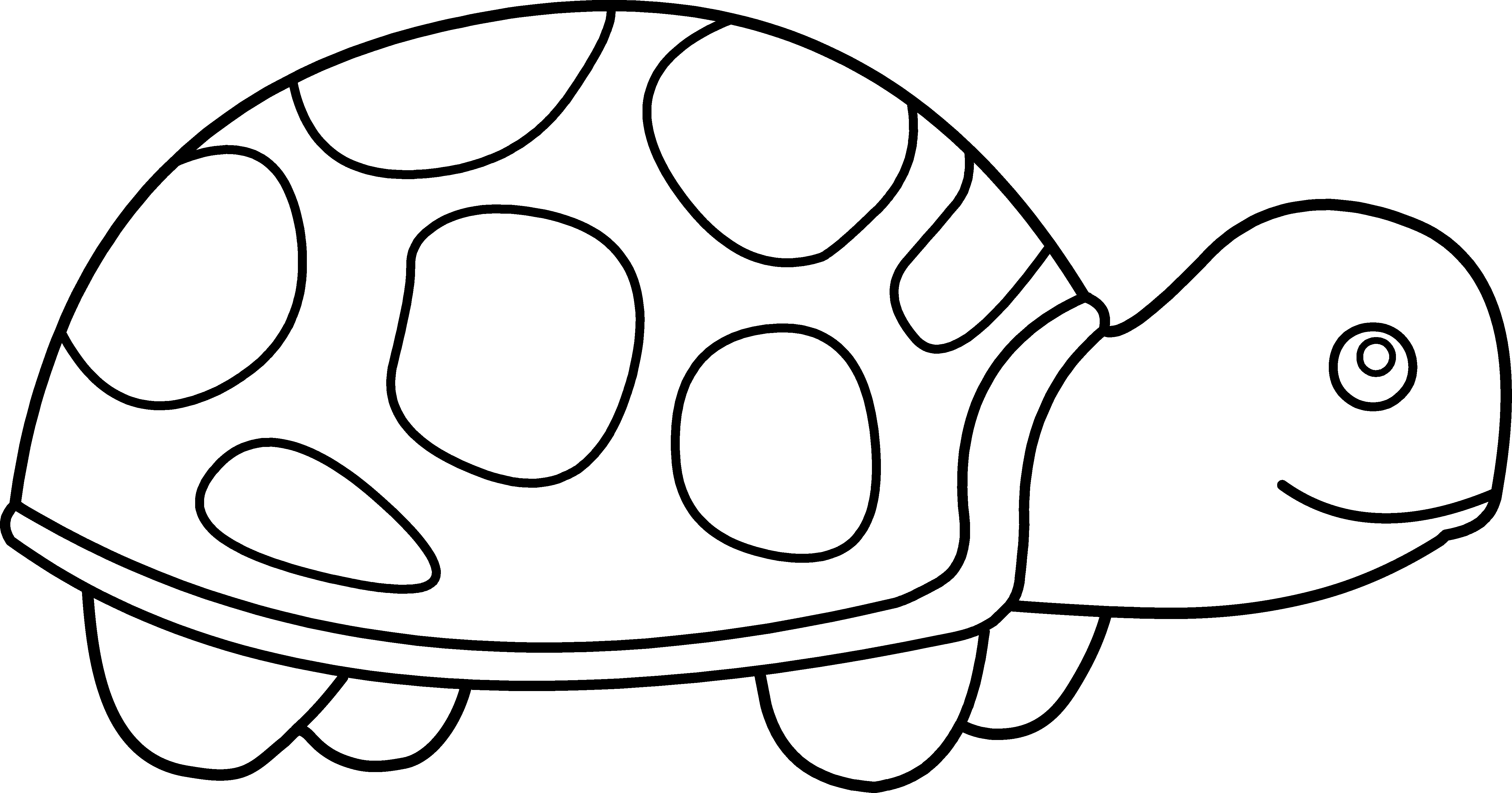 Black and White Turtle Clip Art Free