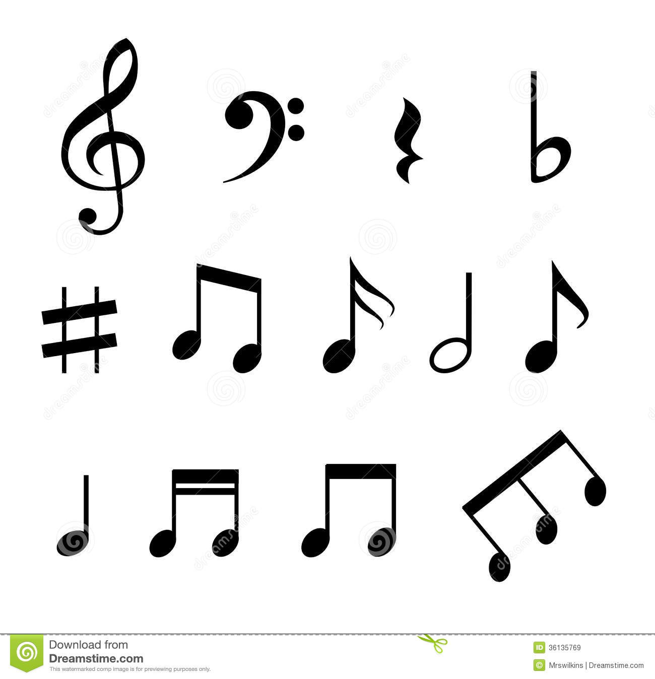 Black Music Note Icon