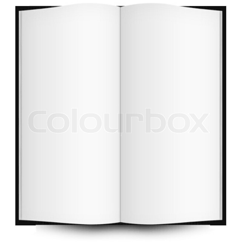 Blank Open Book Vector Art