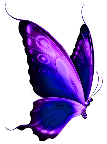 Blue and Purple Butterfly Clip Art