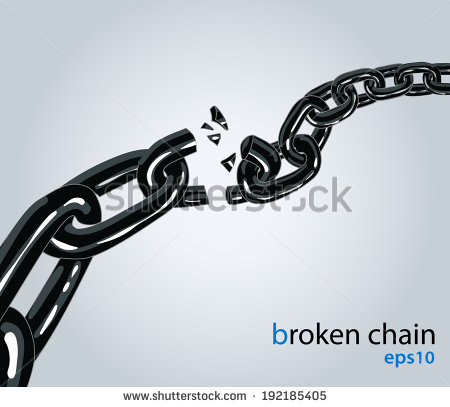 Broken Chain Clip Art Vector