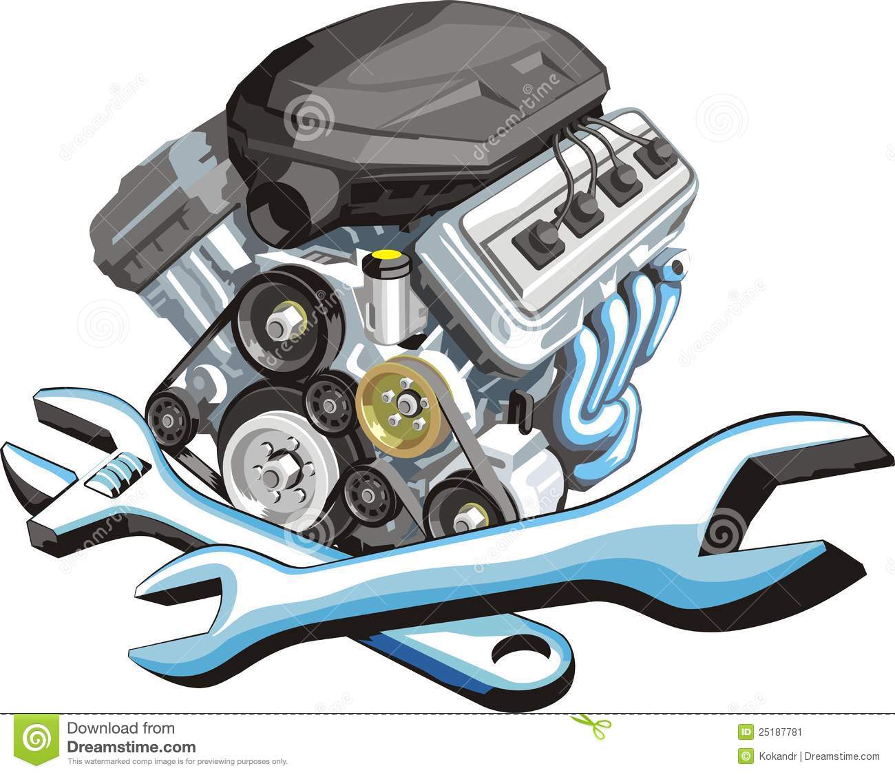 Car Engine Repair Clip Art