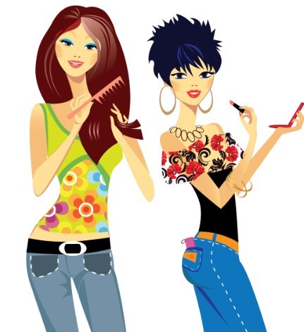 Cartoon Fashion Girl