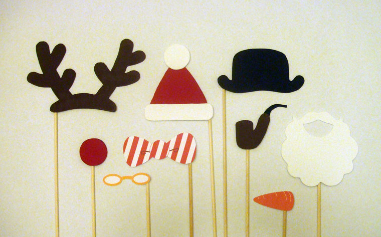 Christmas Photo Booth Props Printable