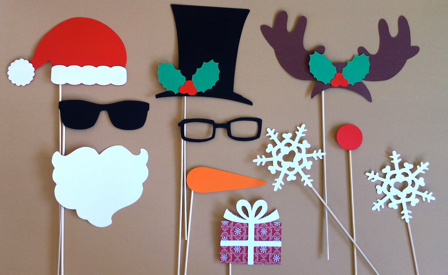 Christmas Snowman Photo Booth Props