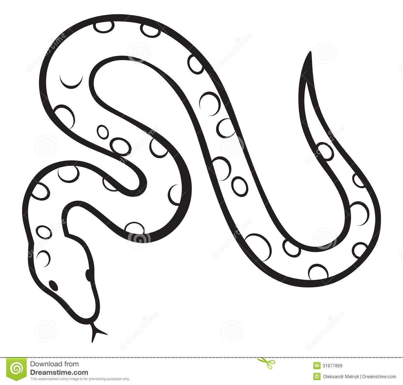 Clip Art Black and White Snake