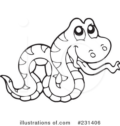 Clip Art Black and White Snake