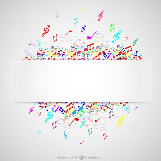 Colorful Music Notes Vector