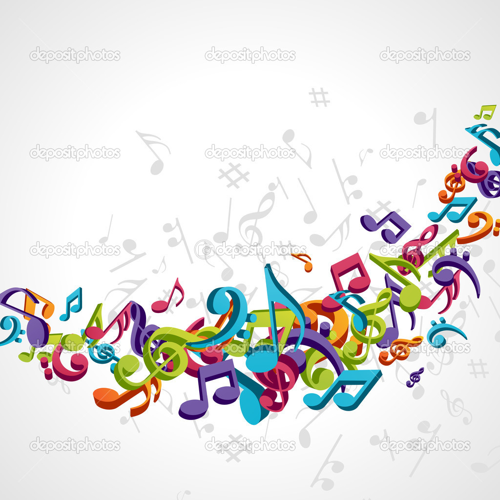 Colorful Music Notes Vector