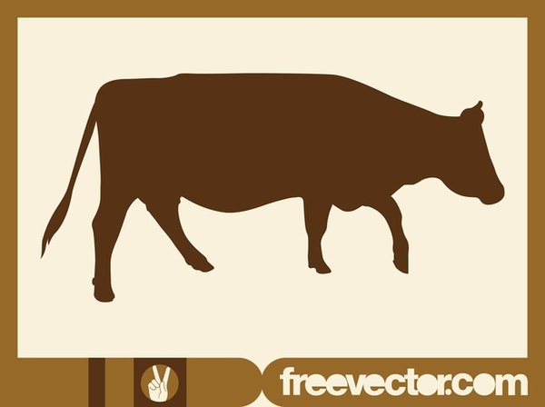 Cow Silhouette Vector Free