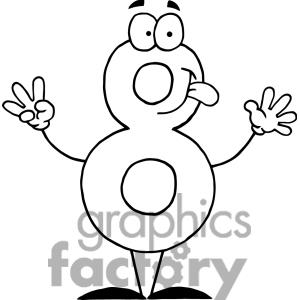 Crazy Numbers Clip Art