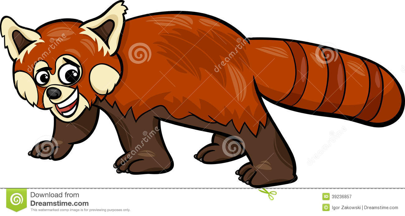 Cute Cartoon Red Panda