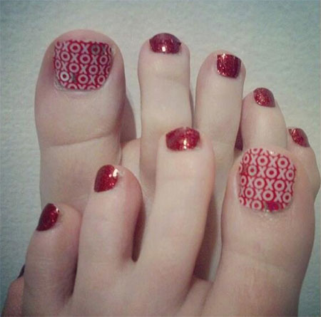 Cute Toe Nail Designs Valentine