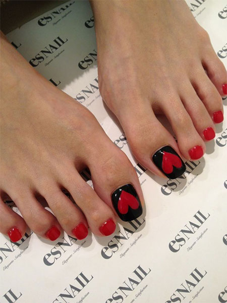 Cute Toe Nail Designs Valentine