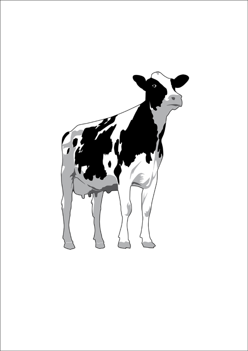 Dairy Cow Vector Clip Art