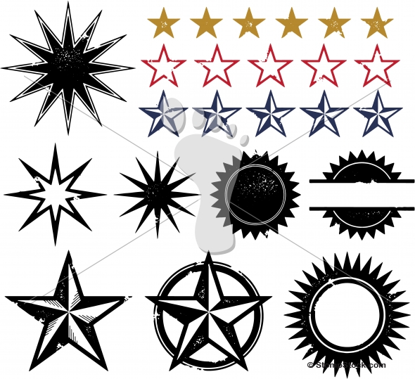 Distressed Star Vector