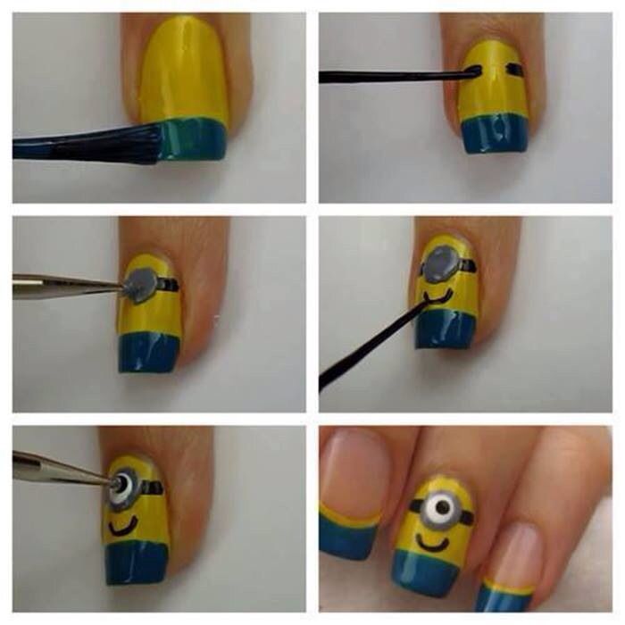DIY Minion Nails DIY Minion Nails