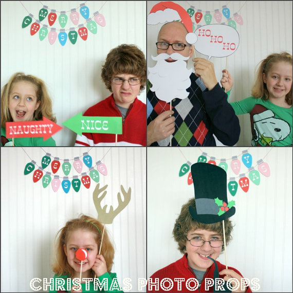 DIY Photo Booth Christmas Props