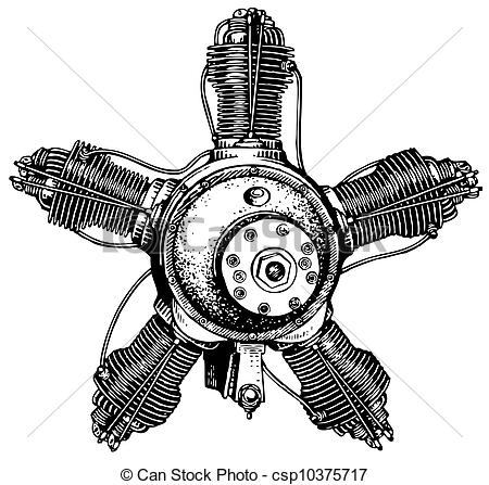 Engine Clip Art Black and White