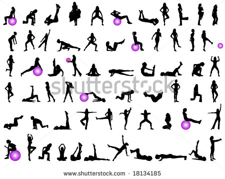 Fitness Silhouette Clip Art