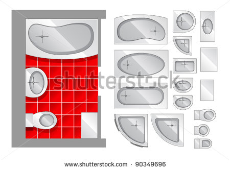 Floor Plan Furniture Vector