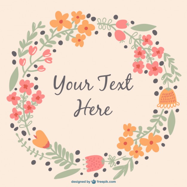 Floral Wreath Vector Free Floral Wreath Vector Free