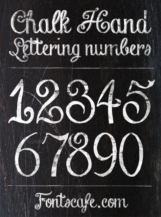 13 Chalkboard Numbers Font Images