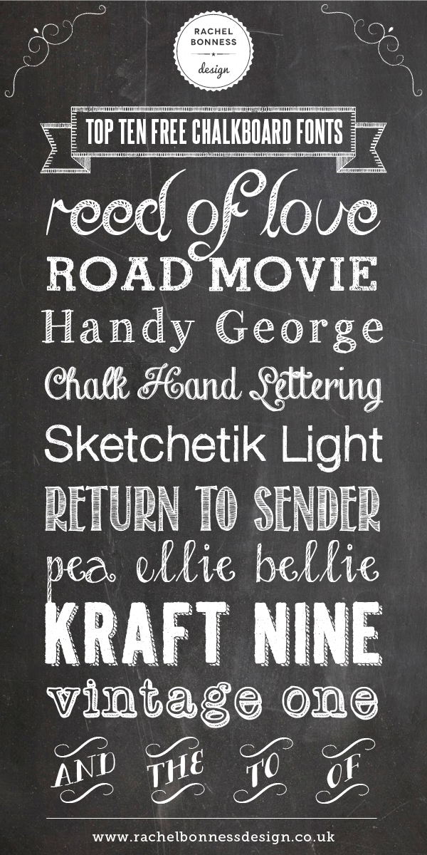 11 Free Chalkboard Fonts And Designs Images