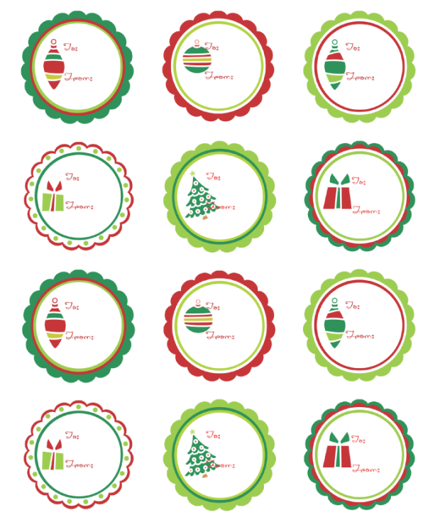 Free Christmas Labels Round Free Christmas Labels Round